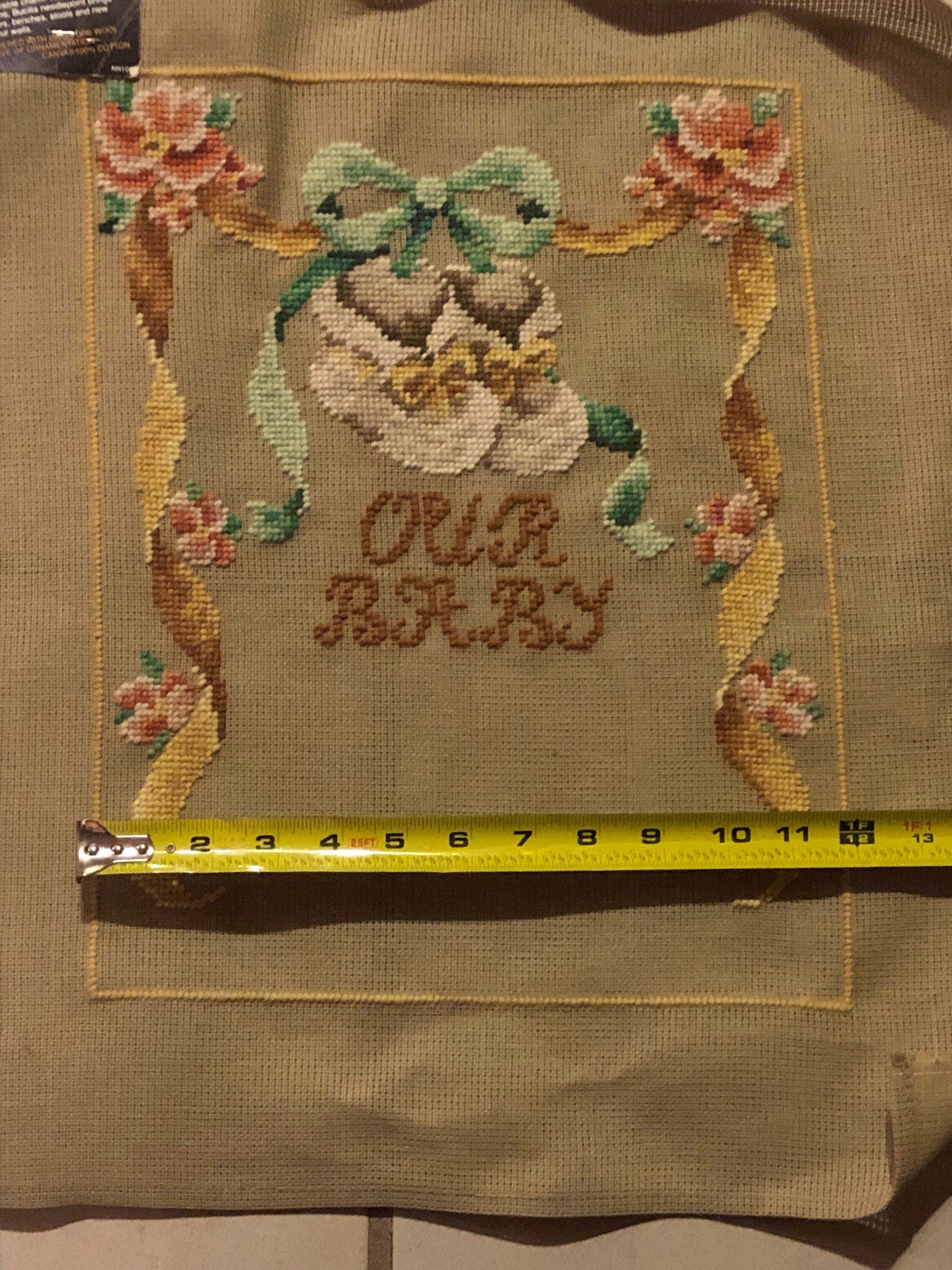 Our Baby Needlepoint Tapestry Bucilla Decorator Needlepoint