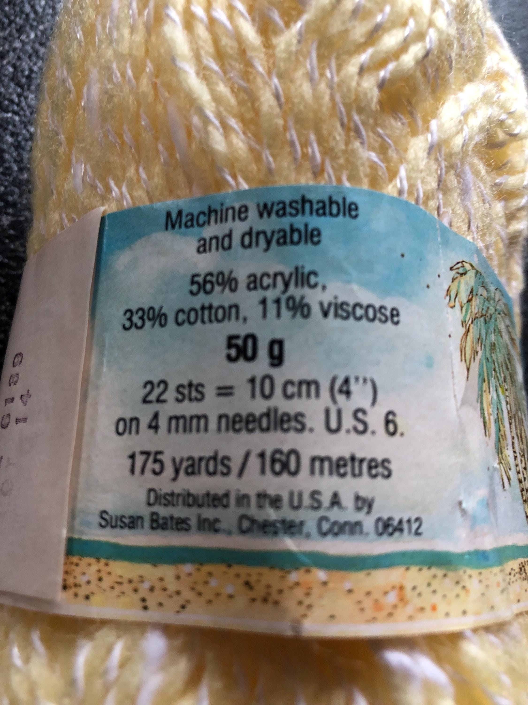 Patons Cotton Club Vintage Yarn Yellow & White