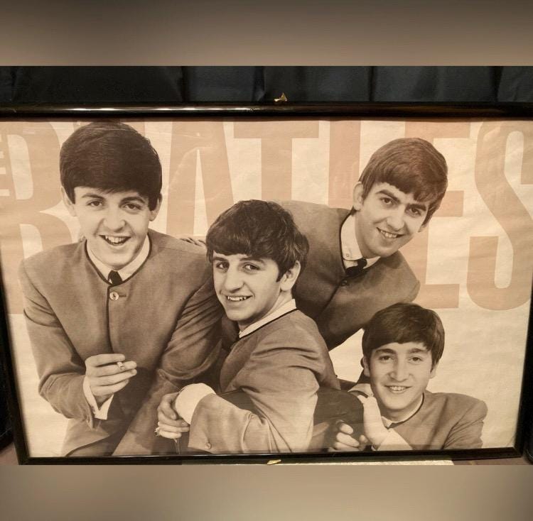 Beatles Vintage Framed Poster 24x36