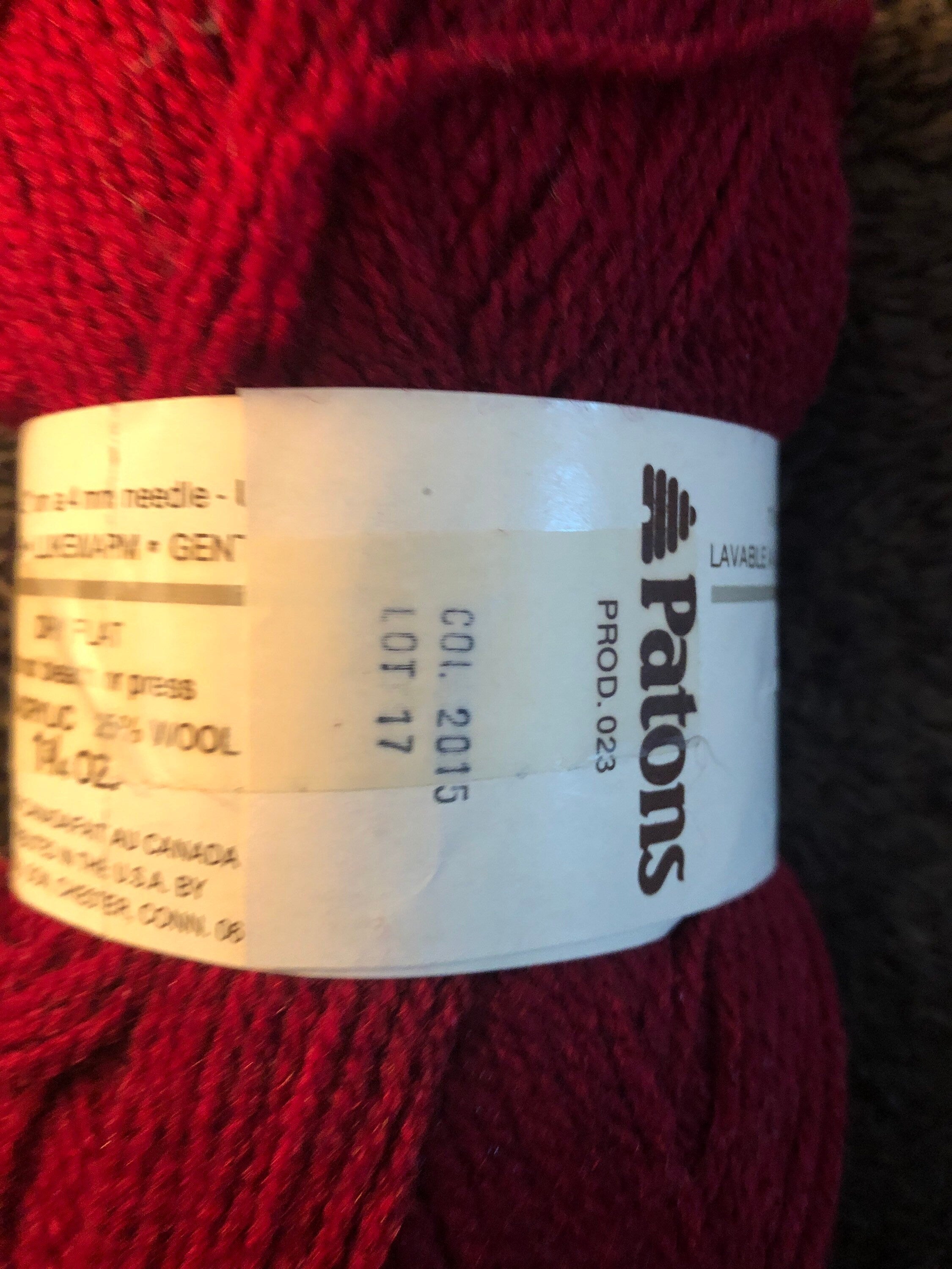 Beehive Double knitting Tricot Double Dark Red / Burgundy Vintage