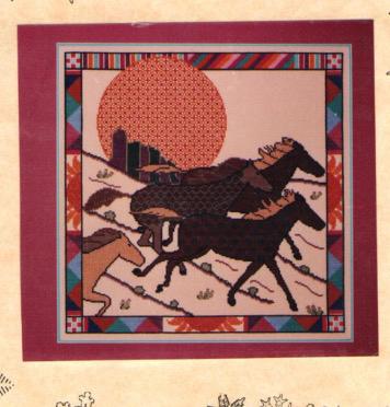 Open Range Southwestern Images Snowflake Designs A Charted Graph For Cross Stitch and Needlepoint