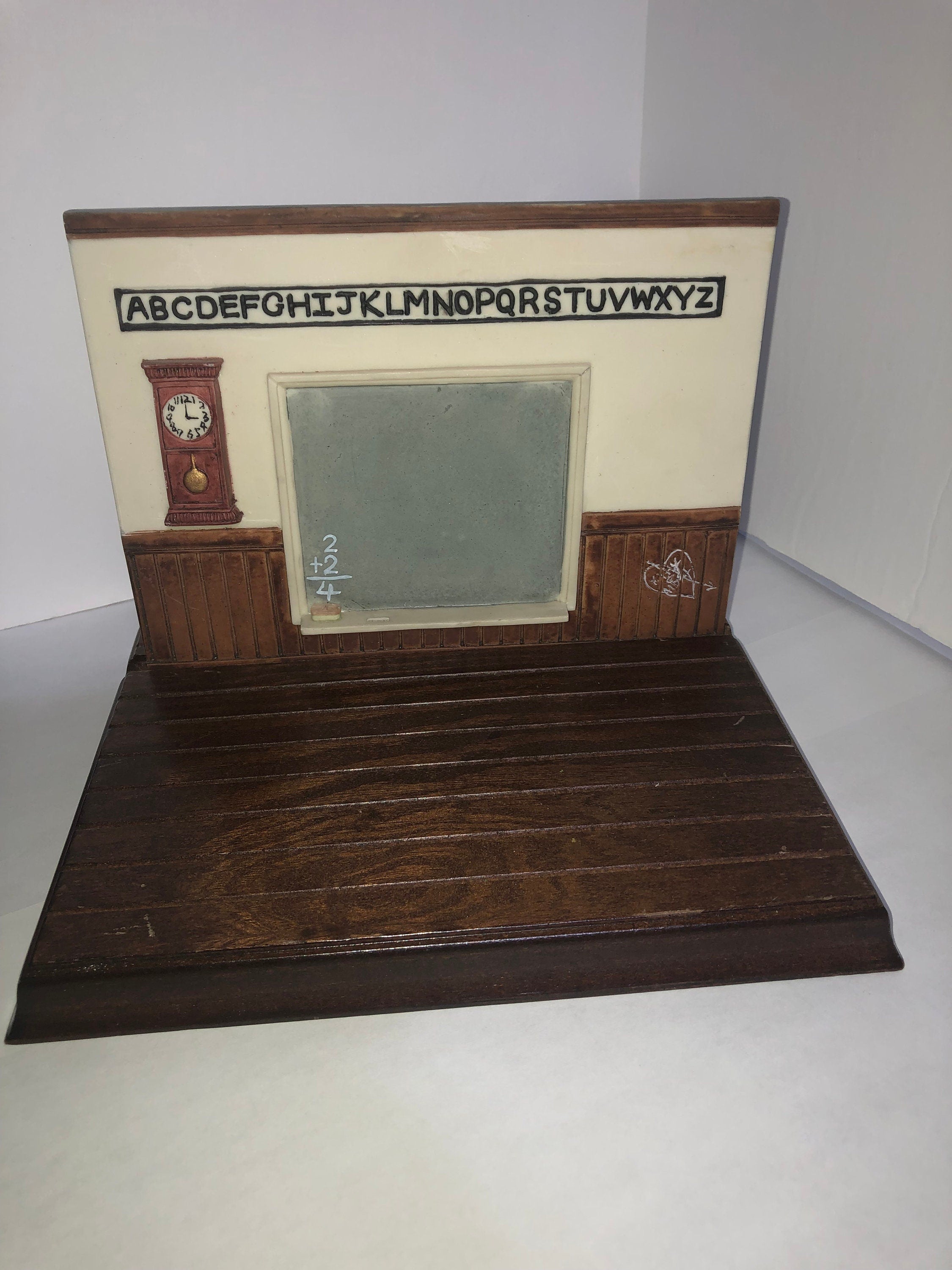 Kitty Cucumber Classroom Backdrop With A Wood Base Miniature Display