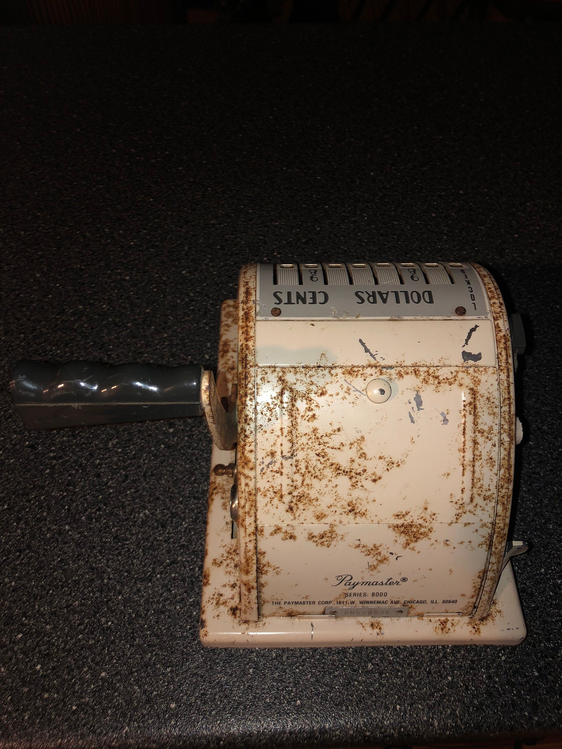 Paymaster Series 8000 Made In Chicago Illinois  Circa 1917