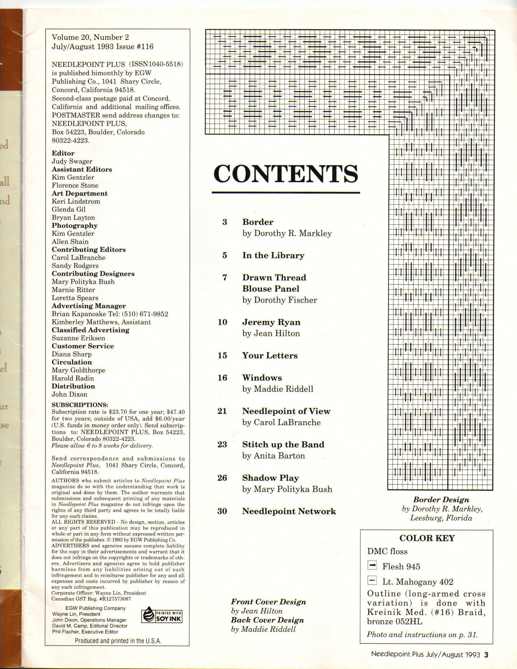 Needlepoint Plus Magazine August 1993