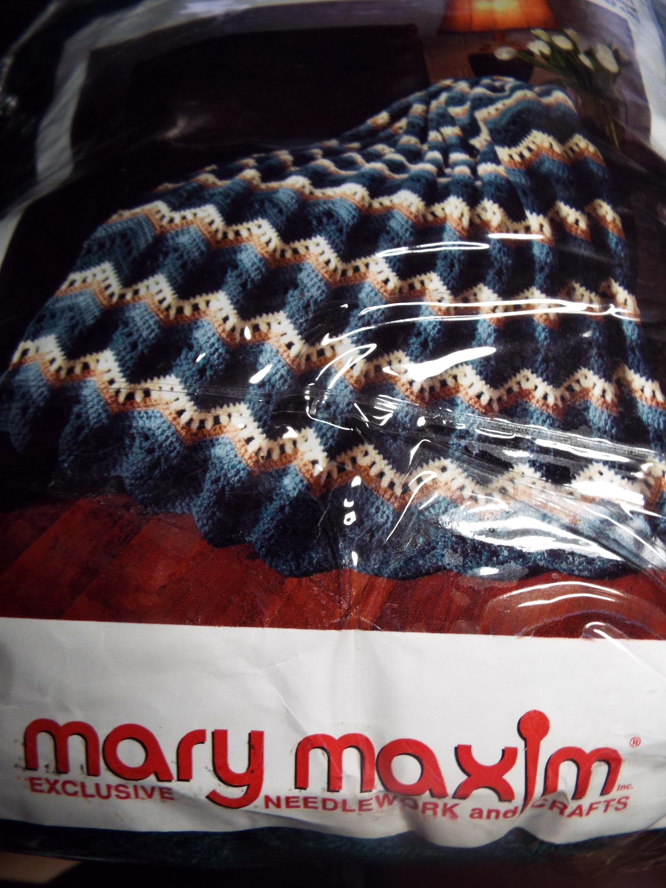 Lacy Woven Throw Crochet Kit by Mary Maxim 40 x 52 No N5090N Retired