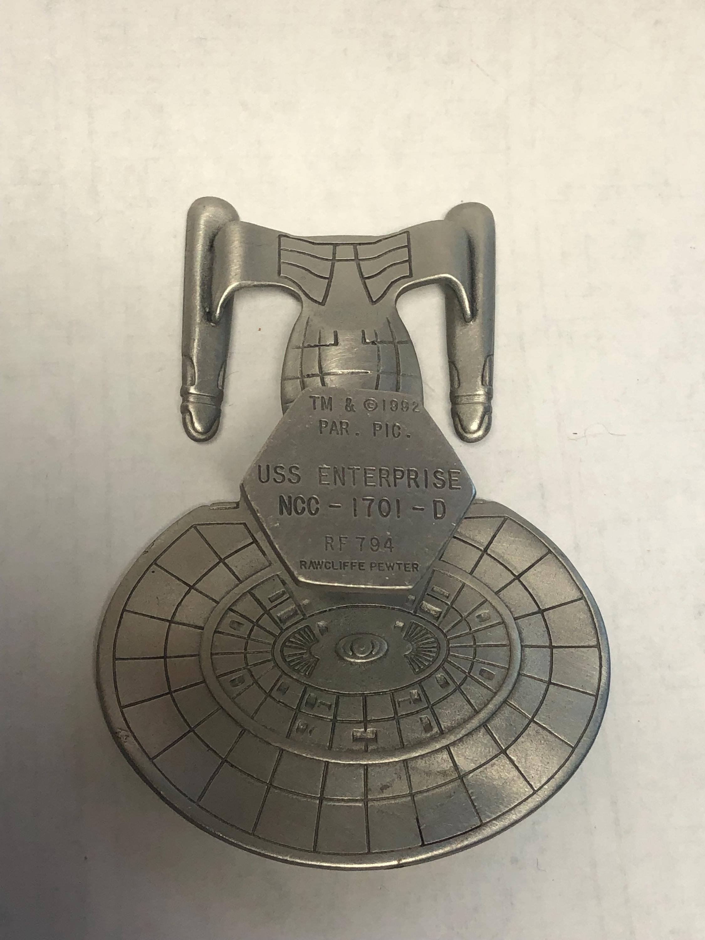 USS Enterprise NCC-170-D Star Trek  1992 Vintage Radcliffe Pewter
