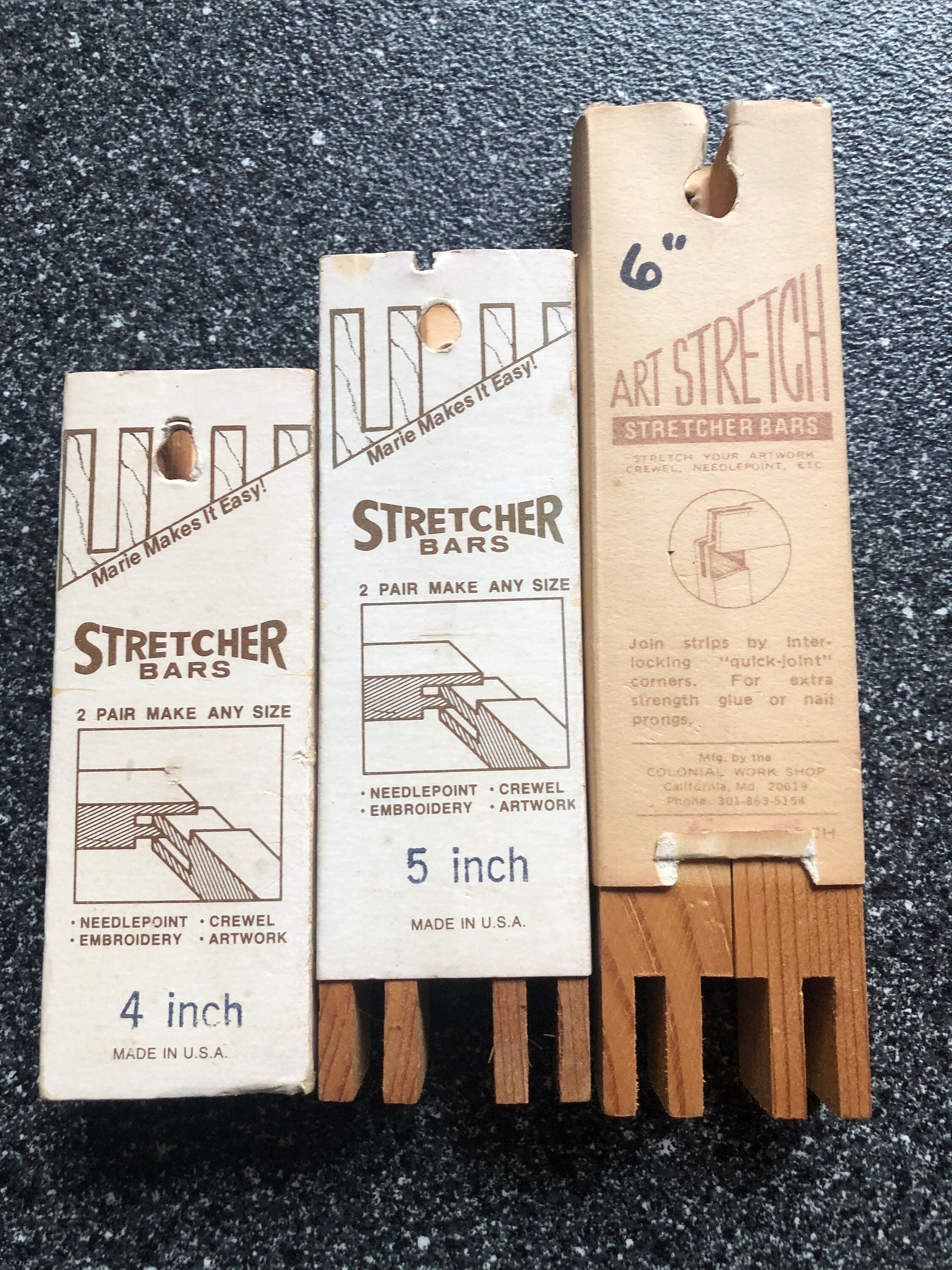 Stretcher Bars 2 Pair Cross Stitch Needlepoint Embroidery Crewel Artwork